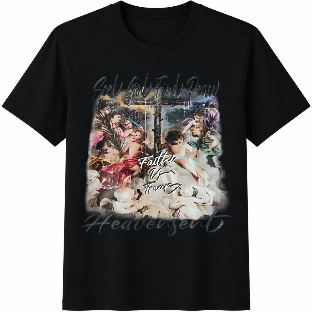 Seek God Cotton T-Shirt - Black