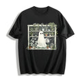 Funny Plant Ghost Cotton T-Shirt - Black