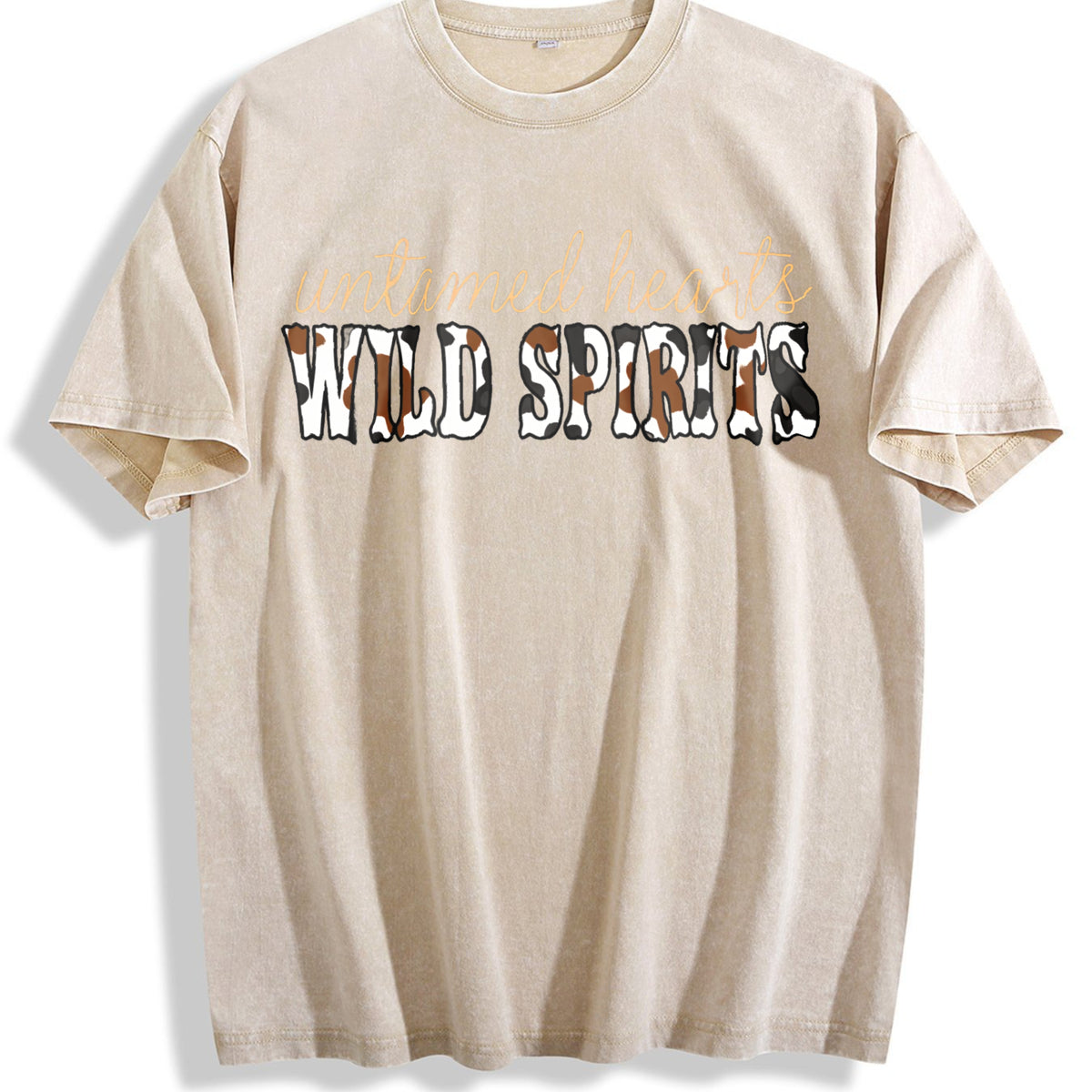 Christmas Vintage Washed T-Shirt - Beige