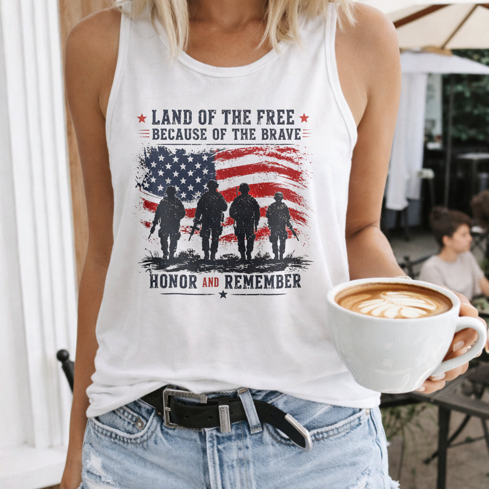Land Of The Free Because Of The Brave Women's Tank Top - product view
