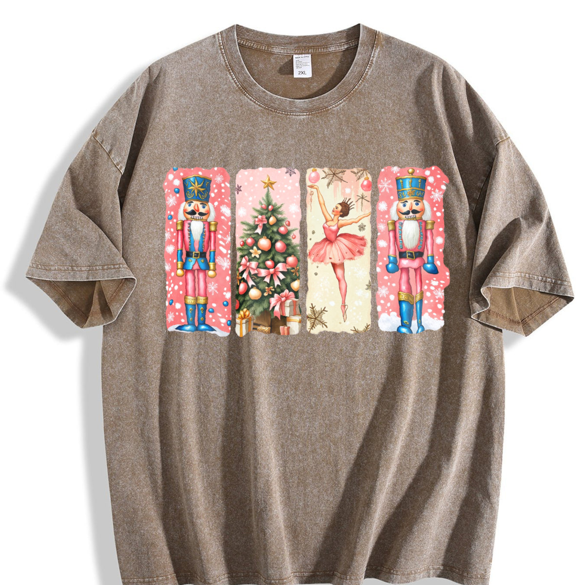Nutcracker Christmas Vintage Washed T-Shirt - product view