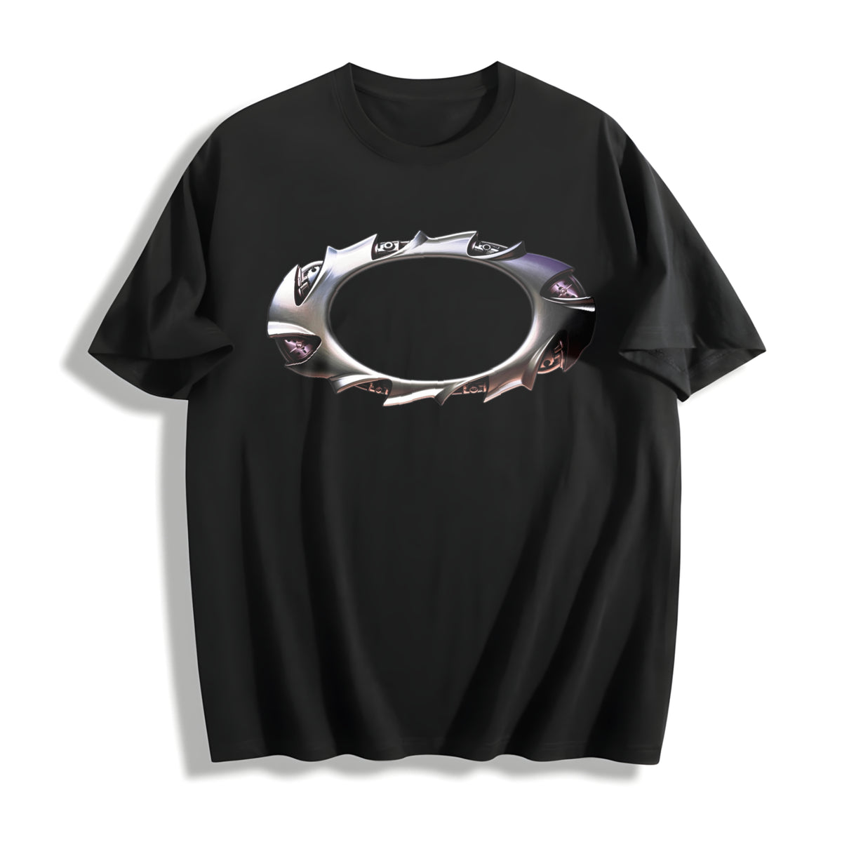Gorpcore Y2K Cotton T-Shirt - Black