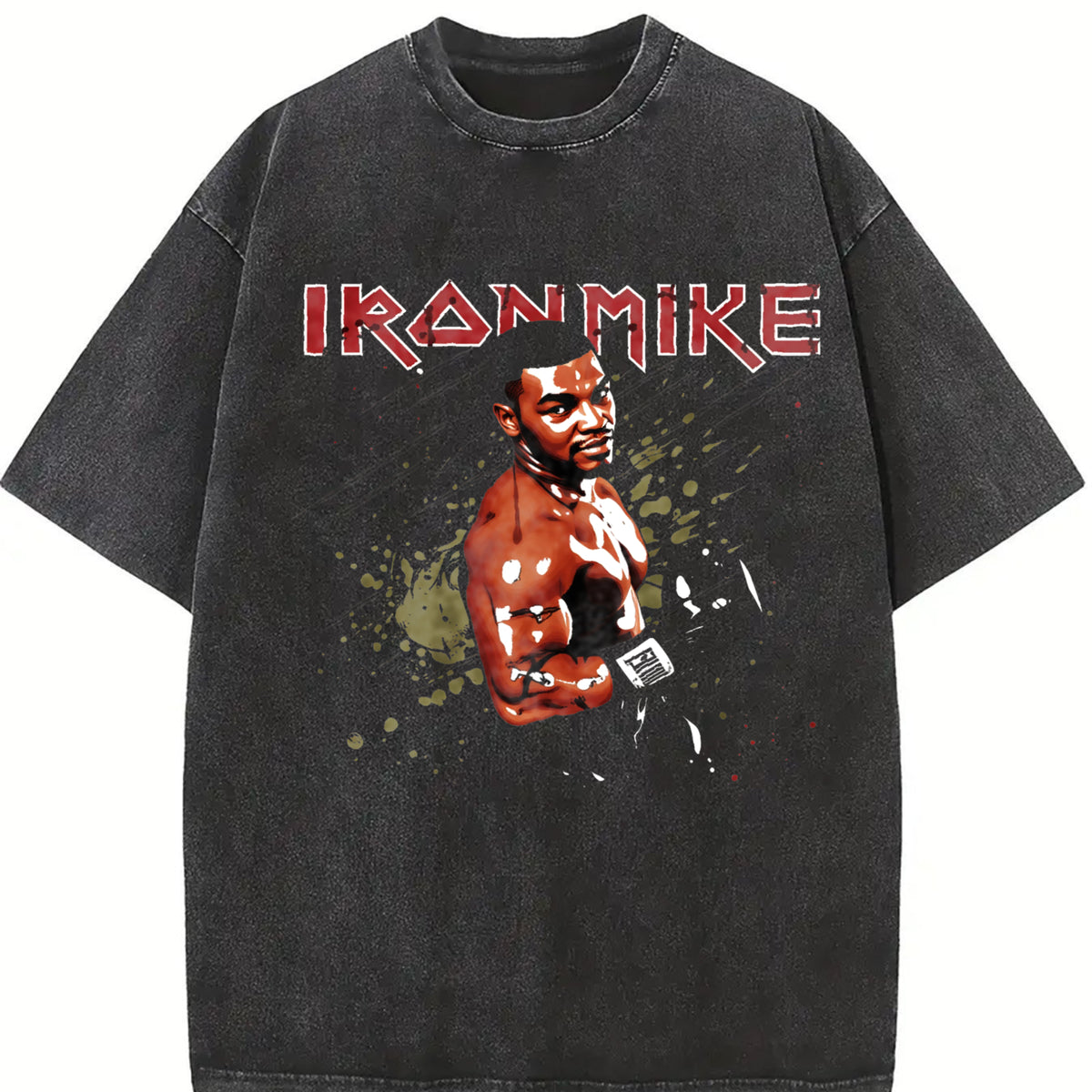 Iron Mike Old School Vintage Rock Band Retro Boxing Style Custom Graphic T-Shirt Crewneck Cotton Menswear Top
