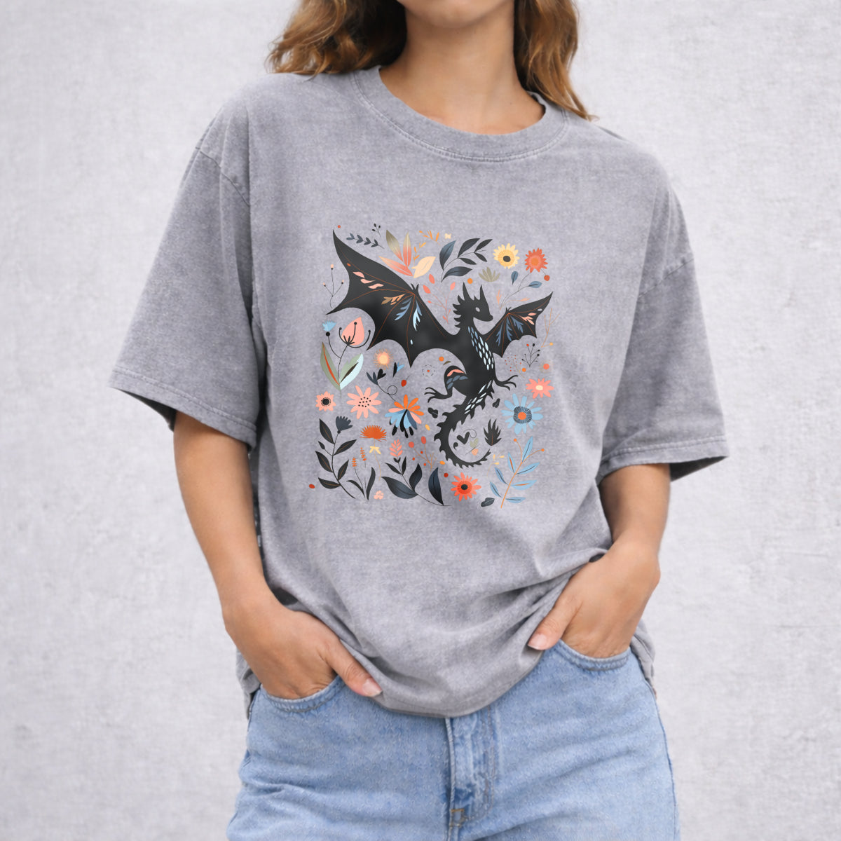 Abraxos Flower Vintage Washed T-Shirt - product view
