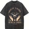 Eagle'S Soul, Fourth Wing T-Shirt | Dragon Knight Shirt | Basgat War Academy, 230G High-Quality Double-Sided Printed Wax Printed T-Shirt, Retro Washed, 100% Cotton