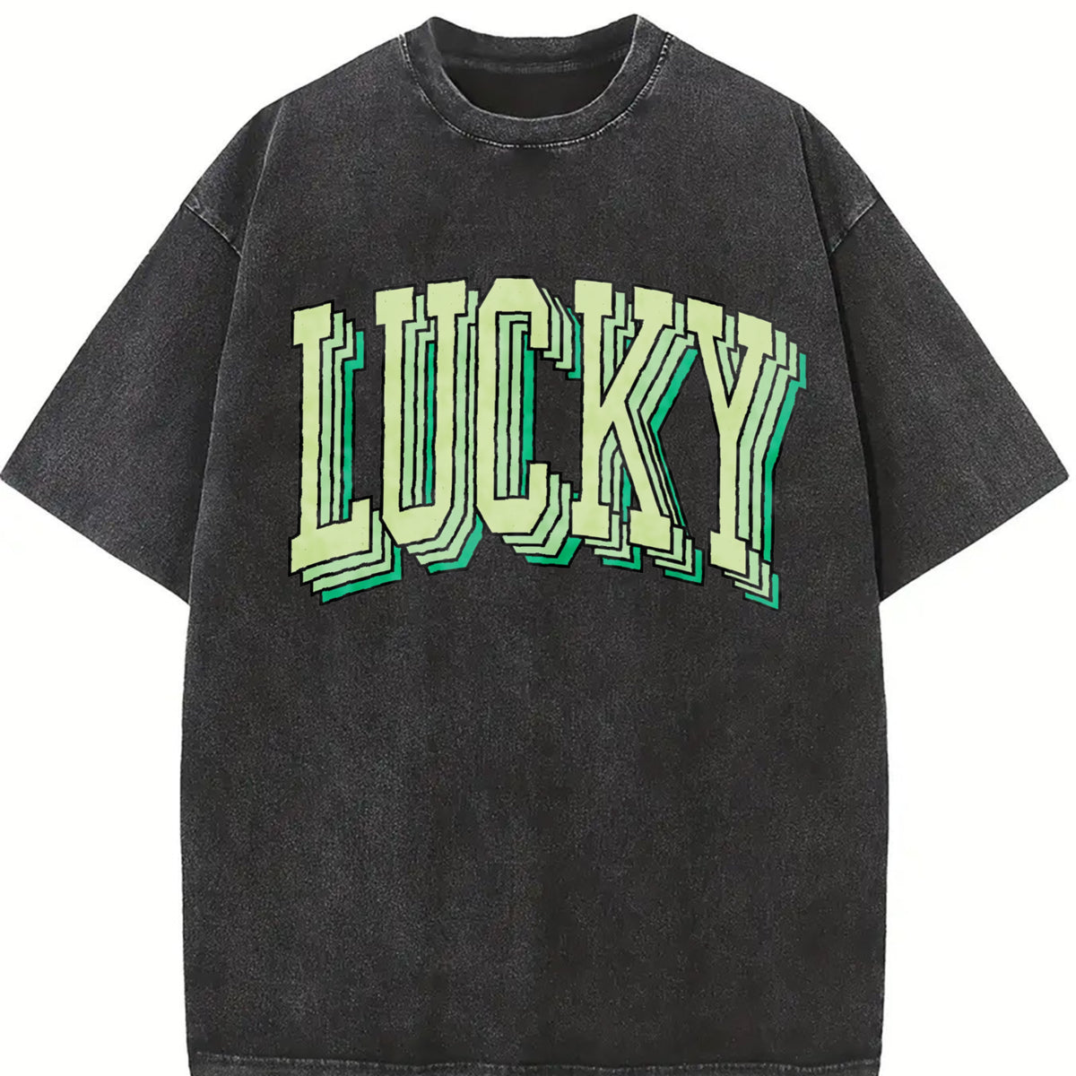 Retro Lucky Shirt Vintage Tshirt, St Patricks Day T-shirt, Lucky Shirt, Oversized Shirts, St Pattys Lucky Shirt Casual Top