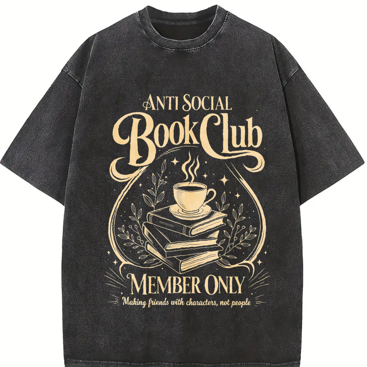Comfort Colors Anti Social Book Club T-Shirt, Librarian Tee, Book Lover Tshirt, Bookish Tee, Book Lover Tshirt, Reading Shirt, Anti Social Shirt
