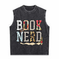 Book Nerd Bookish Lover For Booktok Librarian Idea Men's Washed Tank Top - Black
