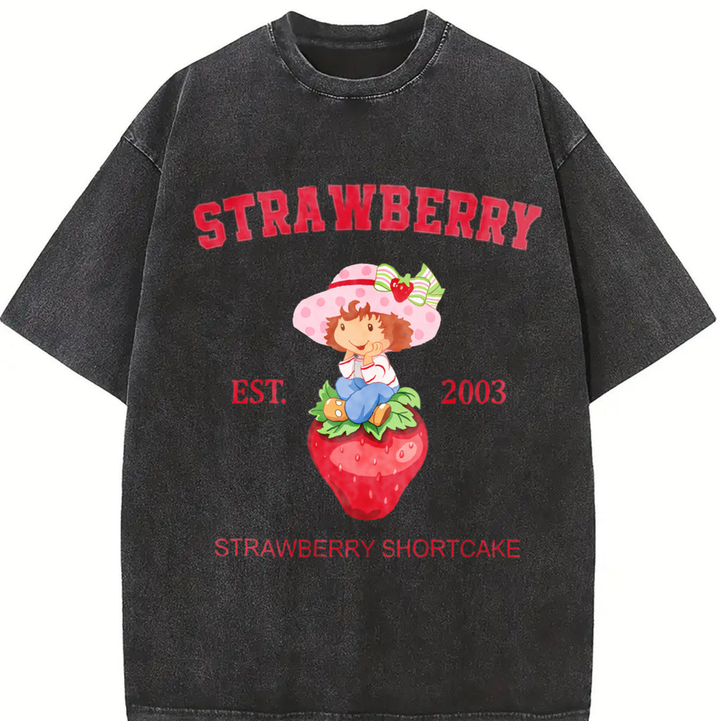 Adult Strawberry Shortcake Sweatshirt, Unisex Crewneck Jumper, Red Berry Dessert Clothing, Gift for HerHim, Foodie Apparel, Winter Fashion