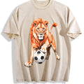Global Soccer Fan Vintage Washed T-Shirt - Beige