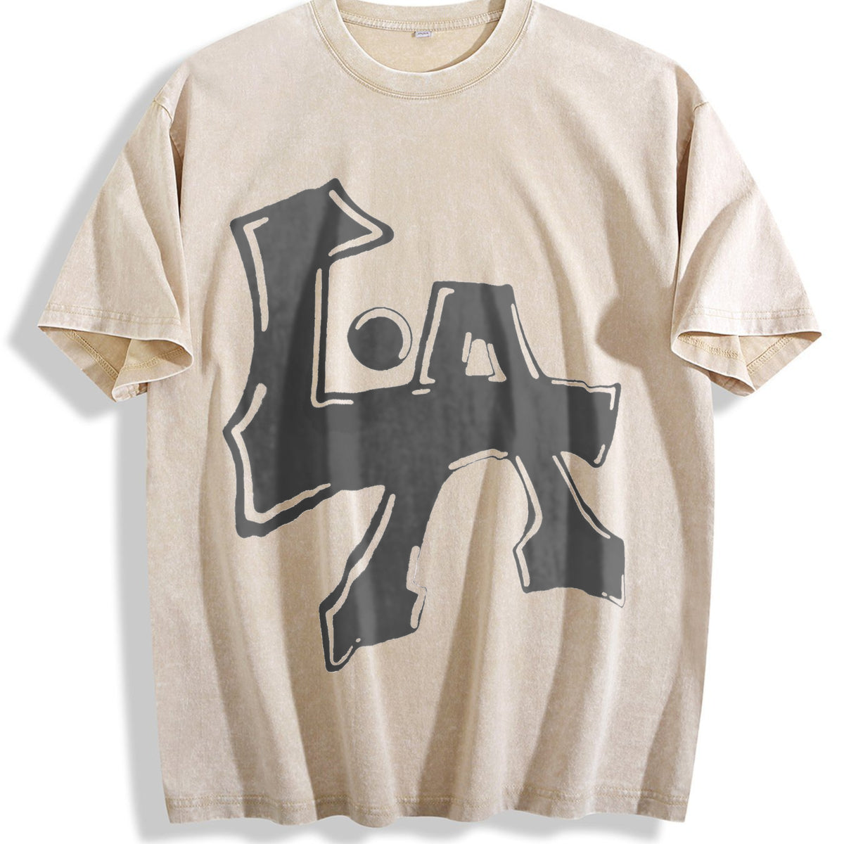 LA Flowers To Make Old Vintage Washed T-Shirt - Beige