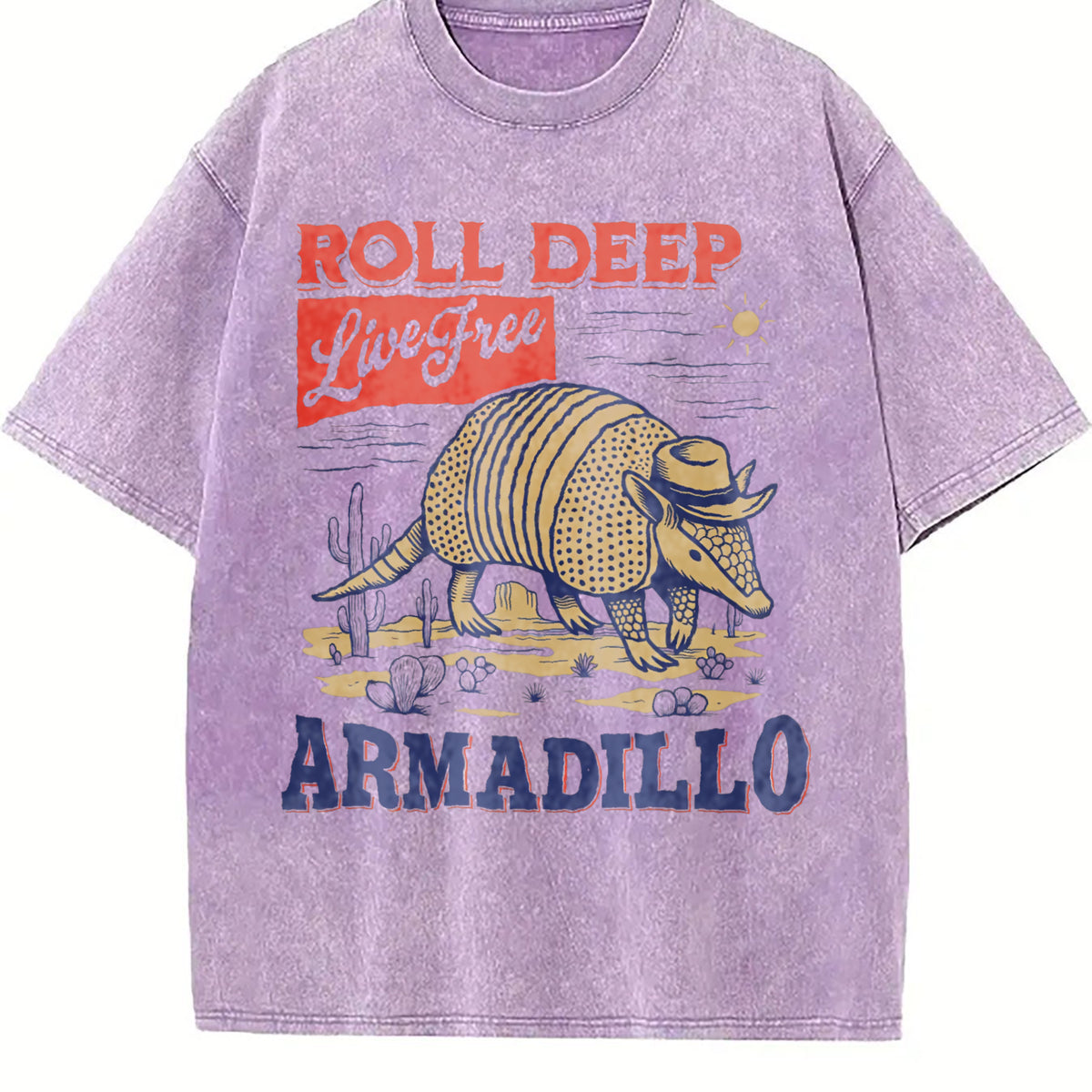 Armadillo Western Vintage Washed T-Shirt - product view