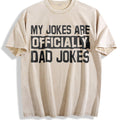 My Jokes Are Officially Dad Jokes Vintage Washed T-Shirt - Beige