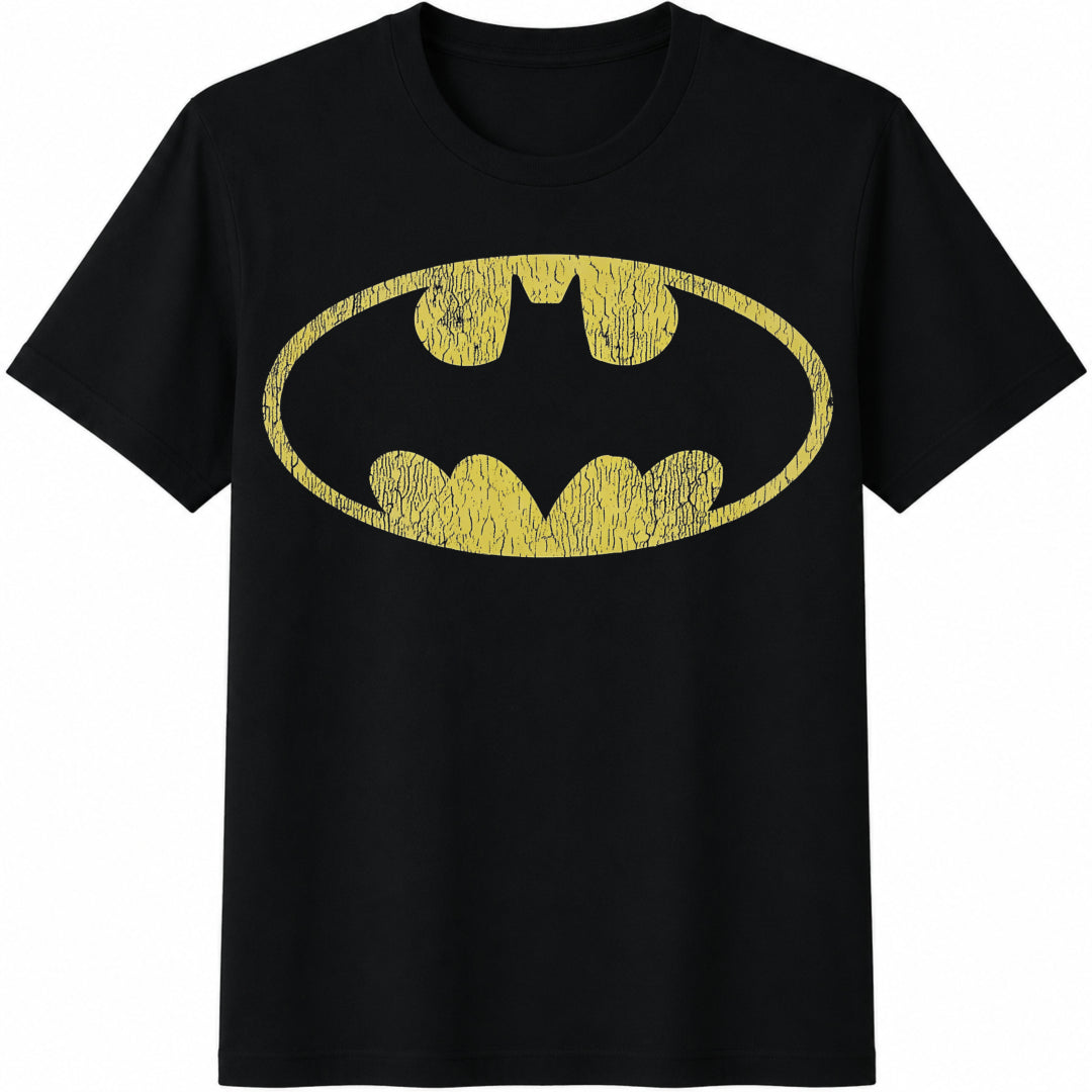 Warner Bros Justice League Stylized Team Symbols Lineup Cotton T-Shirt - Black