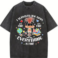 I Survived 100 Days Tshirt, It's Fine I'm Fine Everything Is Fine Shirt, 100 Days of School Shirt, School Teacher Shirt,Back To School Top Womenswear