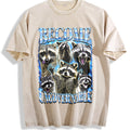 Become Ungovernable Raccoon Vintage Washed T-Shirt - Beige