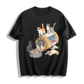 Serotonin Cats Cotton T-Shirt - Black