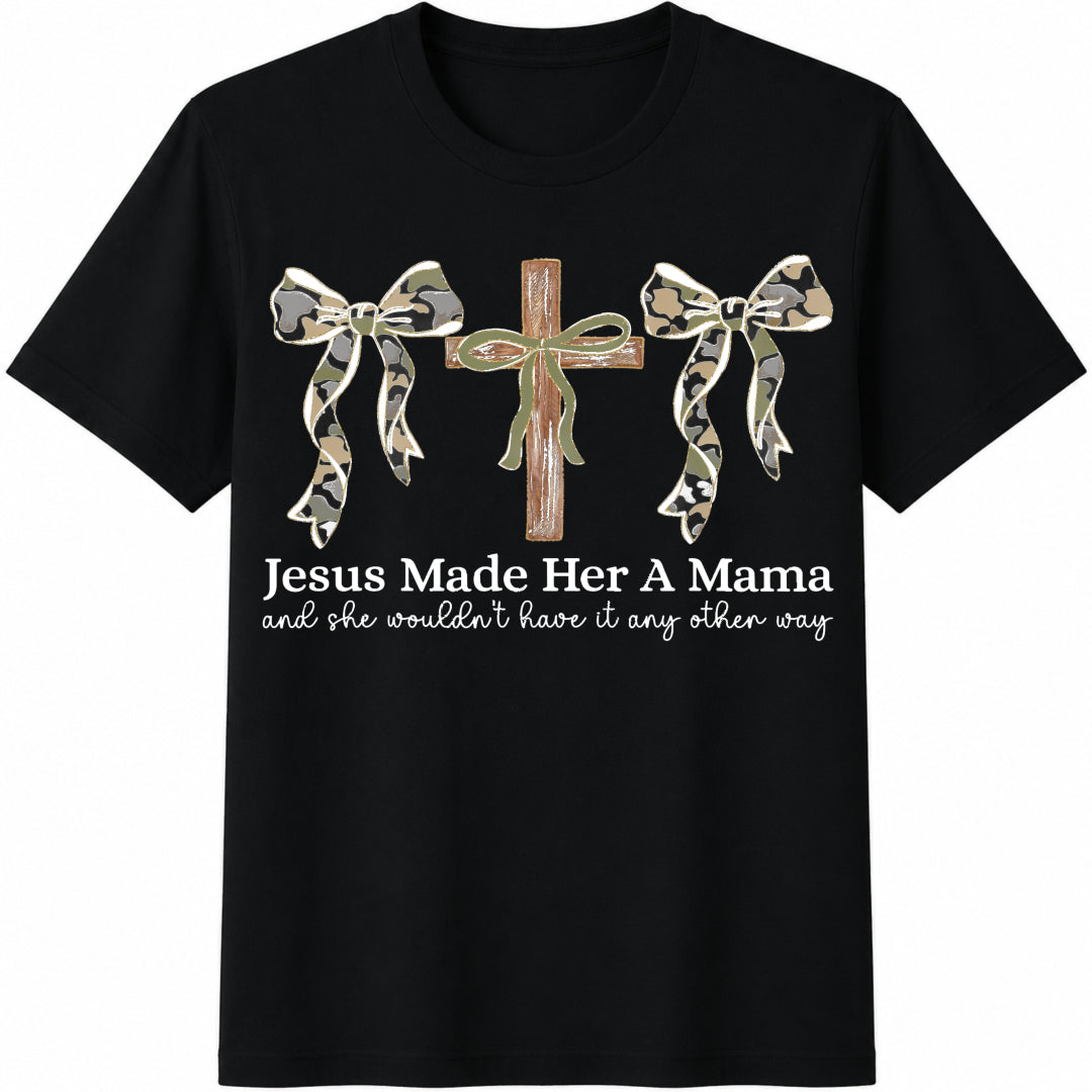 Jesus Made Her A Mama Goose Cotton T-Shirt - Black