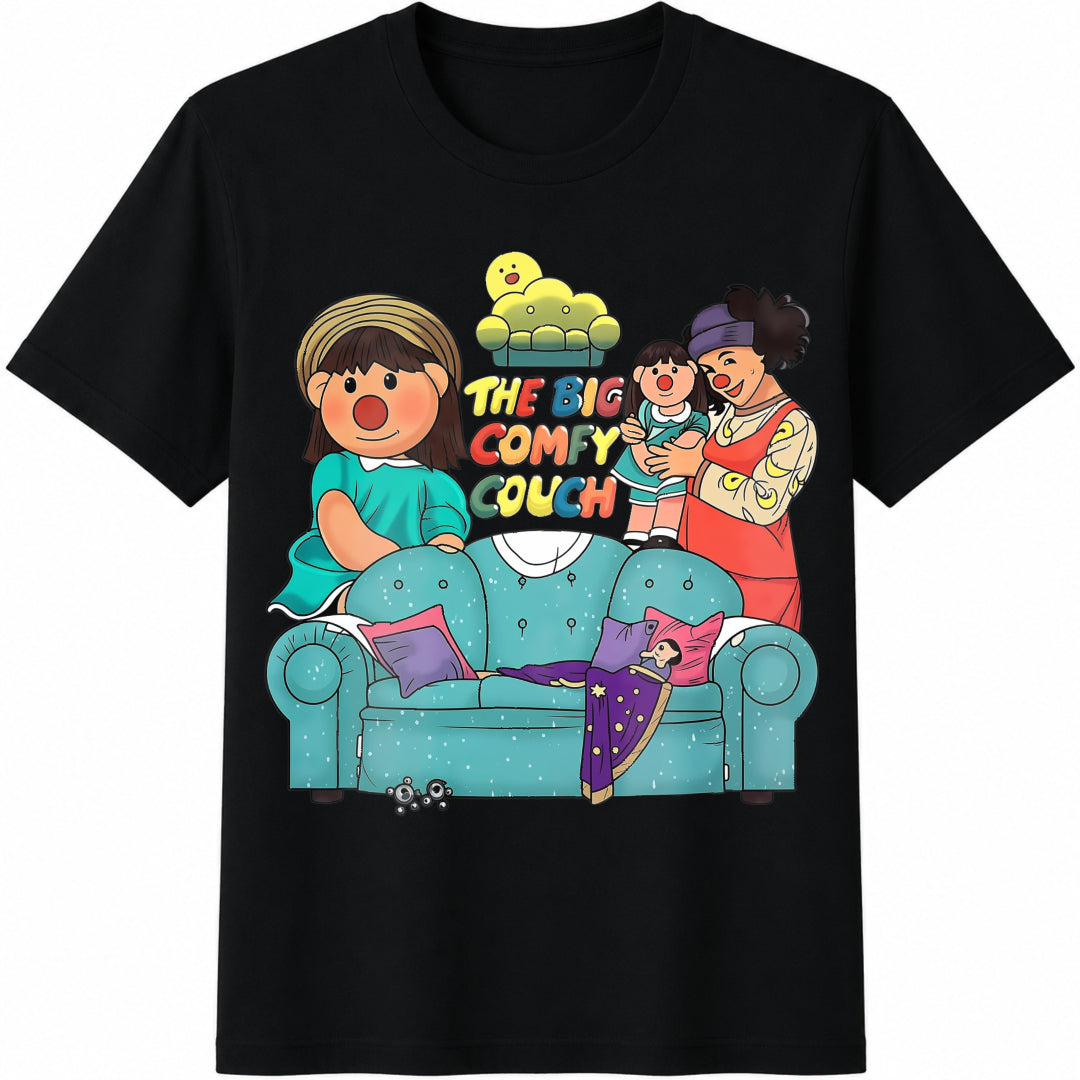Big Comfy Couch Costume Cotton T-Shirt - Black