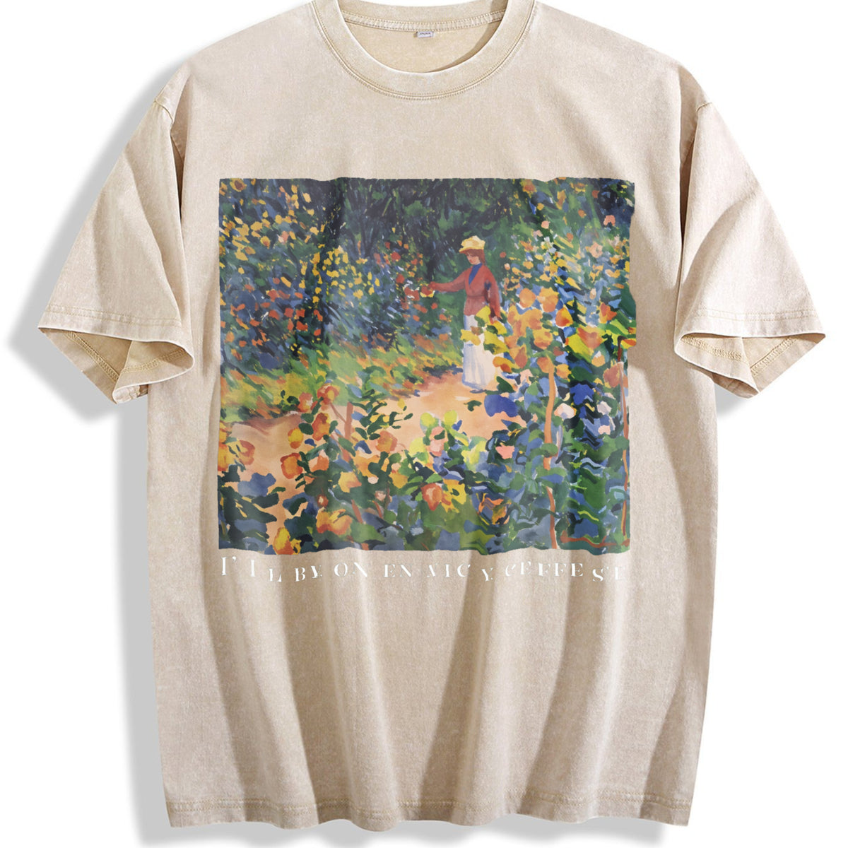 Plants Vintage Washed T-Shirt - Beige