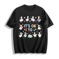 It's Ok To Be Different Cotton T-Shirt - Black