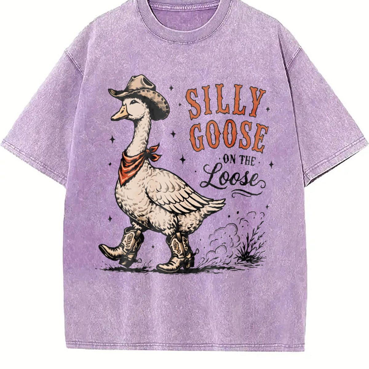Silly Goose Cowboy : Western Animal Vintage Washed T-Shirt - product view