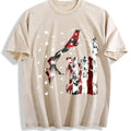 American Flag Vintage Washed T-Shirt - Beige
