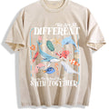 We Are All Different Swim Together Vintage Washed T-Shirt - Beige