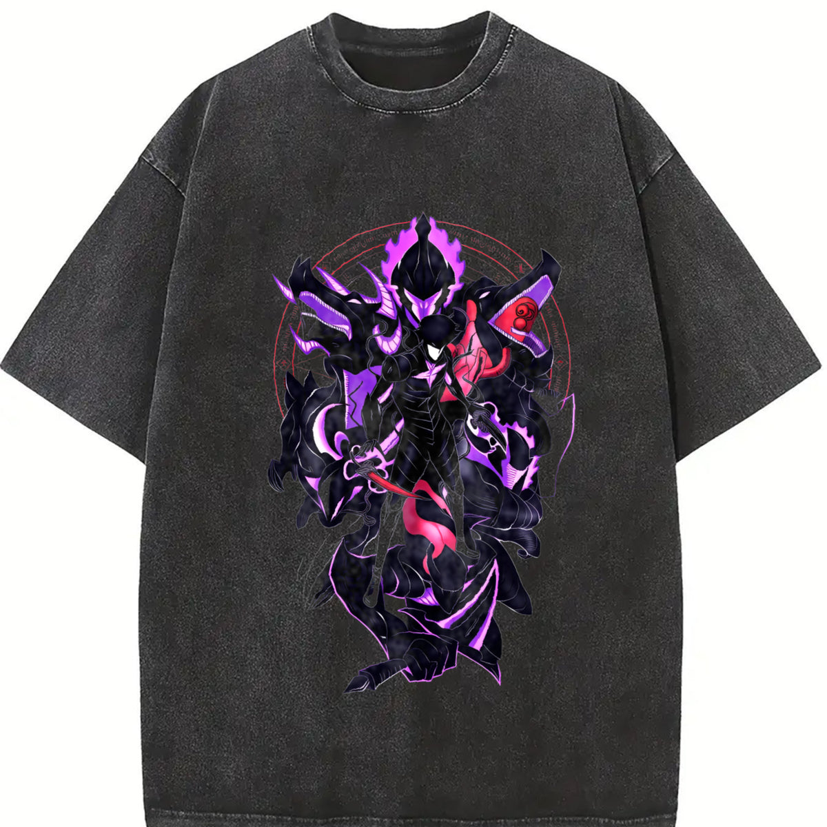 Retro Vintage Limited Sung Jin Woo, Bellion - Solo Leveling Tshirt Wash  Cotton Acid Washed Tee, Anime Manga, Anime Streetwear, Graphic Tees