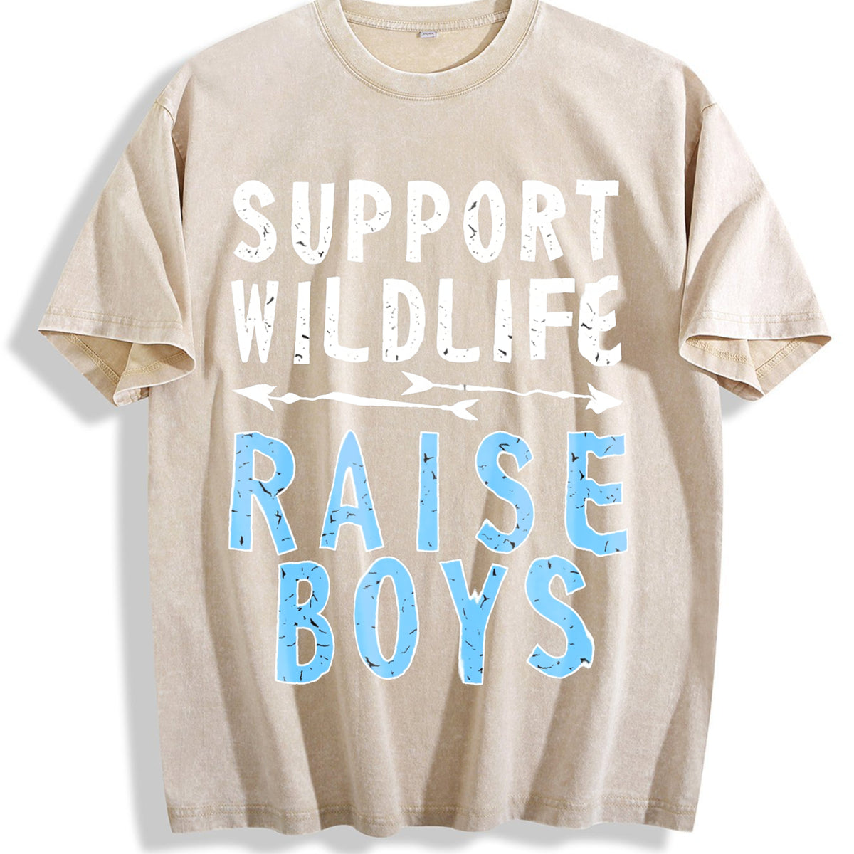 Funy Son - Compressed Vintage Washed T-Shirt - Beige