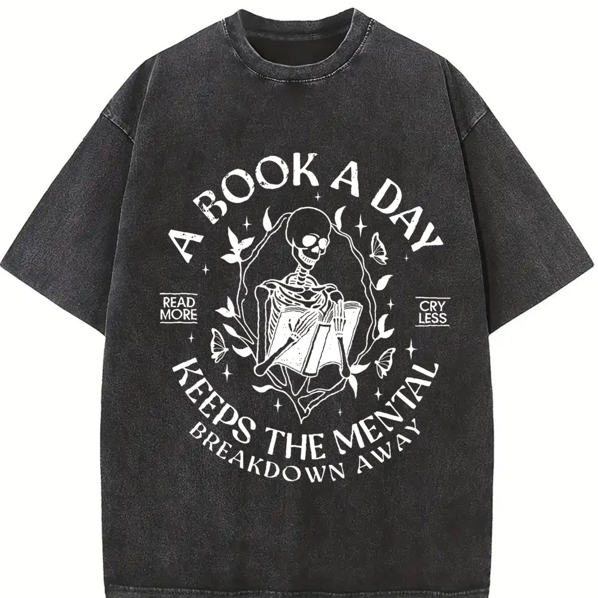 Comfort Color A Book A Day Keep The Mental Breakdown Away Shirt, Bookish Graphic Tee Women, Book Gift, Book Lover Gift, Reading Book T-shirt, Bookworm Gift, Book Club Tops For Women