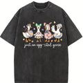 Comfort Colors Just An Egg-Cited Goose Shirt, Happy Easter Tee, Spring Holiday T-Shirt, Animal Lover Gift, Silly Goose Easter Day T-shirt