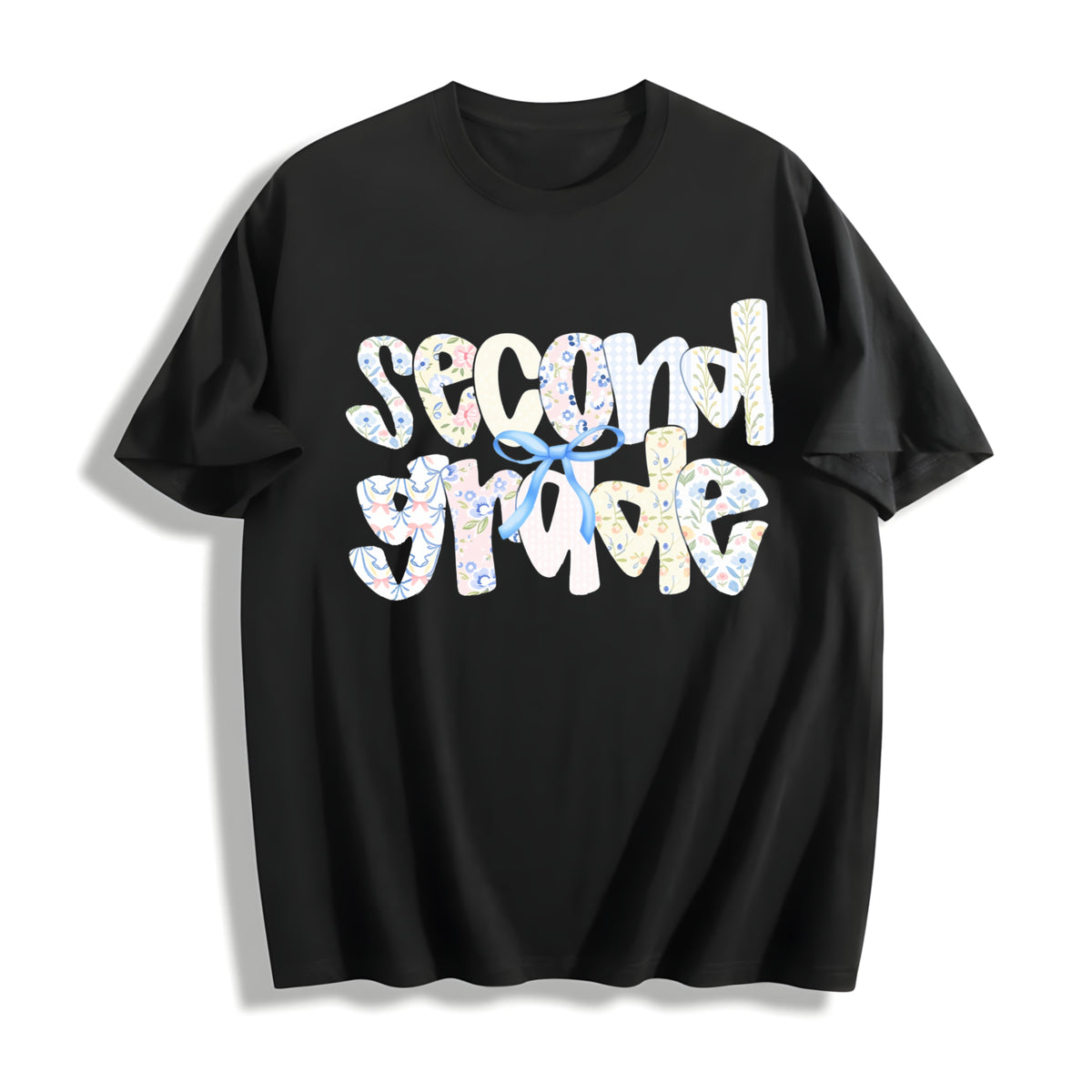Second Grade Teacher Cotton T-Shirt - Black