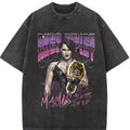 WWE "Rhea Ripley" Wash T-Shirt | Vintage Graphic Design | Iconic Wrestling Print | Classic Fan Apparel Cotton Fabric men clothing Hoodie Kangaroo 90s graphic tees Menswear Soft Top Oversized