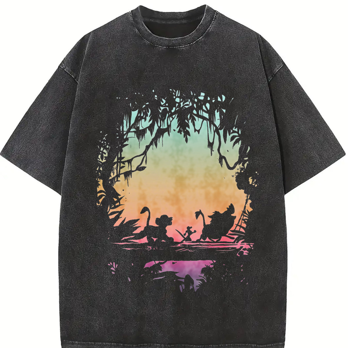 Remake The Lion Kingg Hakuna Matata Silhouettee Jungle Trio Tshirt, Family Matching Shirt, Gift Ideas Men Women, Trendy Graphic Tee