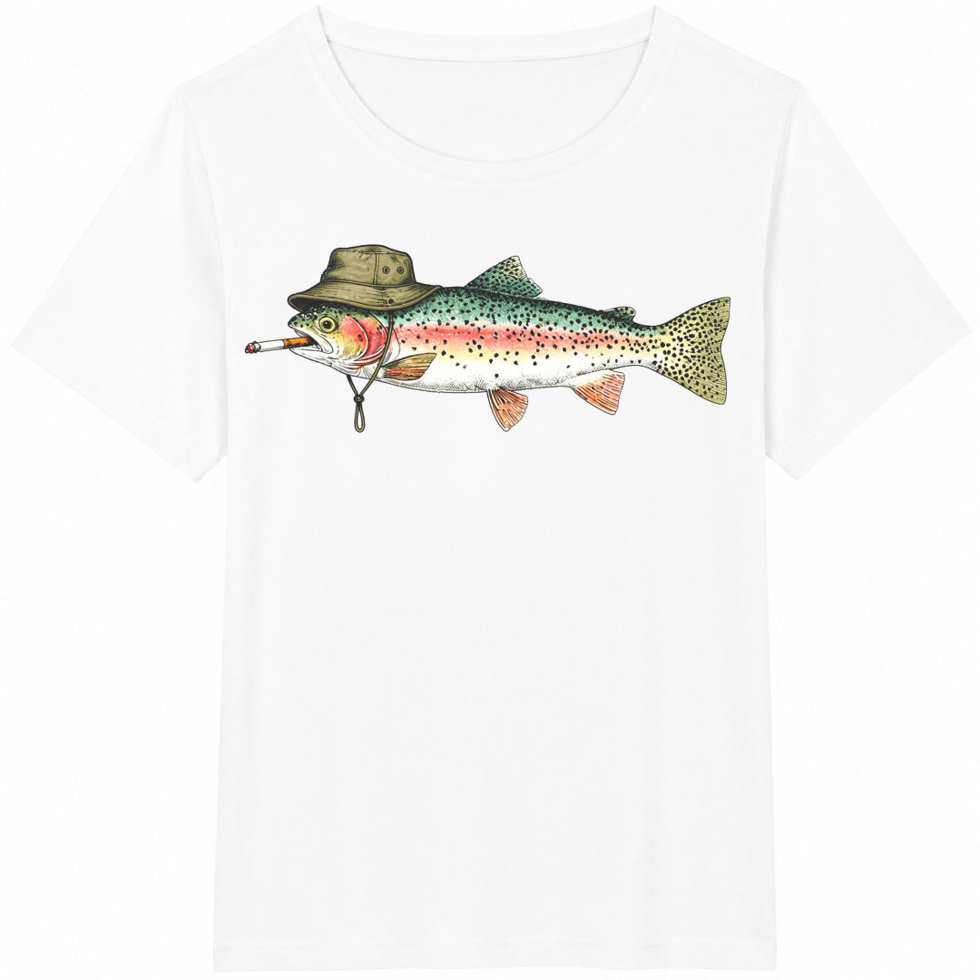 Rainbow Trout Bucket Hat Funny Fishing Cotton T-Shirt - product view