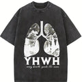 valentine shirts YHWH Christian Washed T-Shirt, Jesus Tee, Jesus Tshirt , Christian Apparel Streetwear Menswear Oversized Top Men and Women Menswear Tops , Gym Pump Cover
