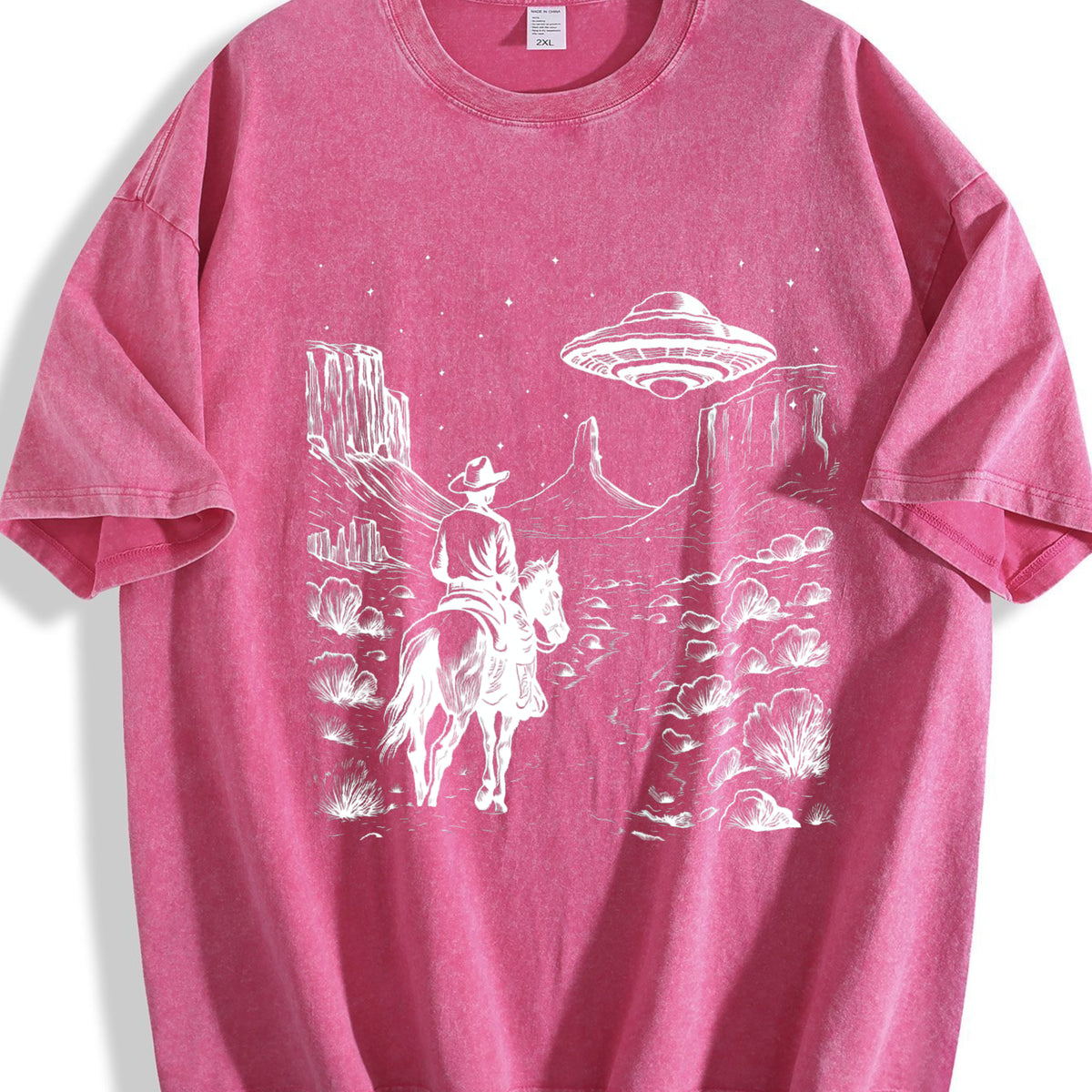 Cowboy Western 90s Vintage Washed T-Shirt - product view