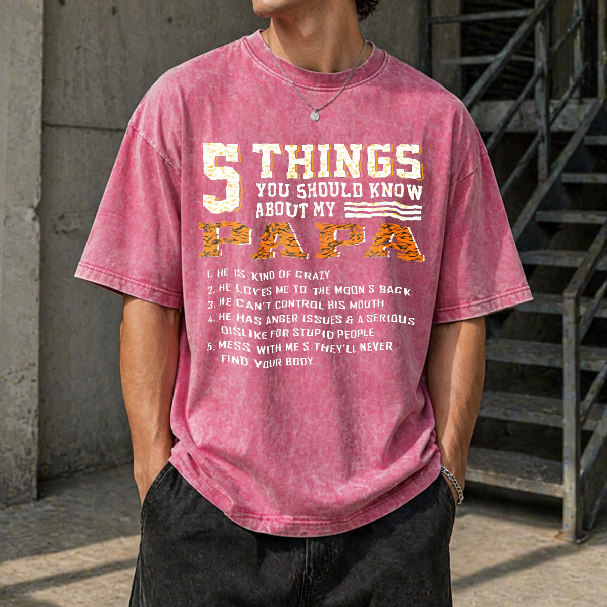 Father's Day Vintage Washed T-Shirt - product view