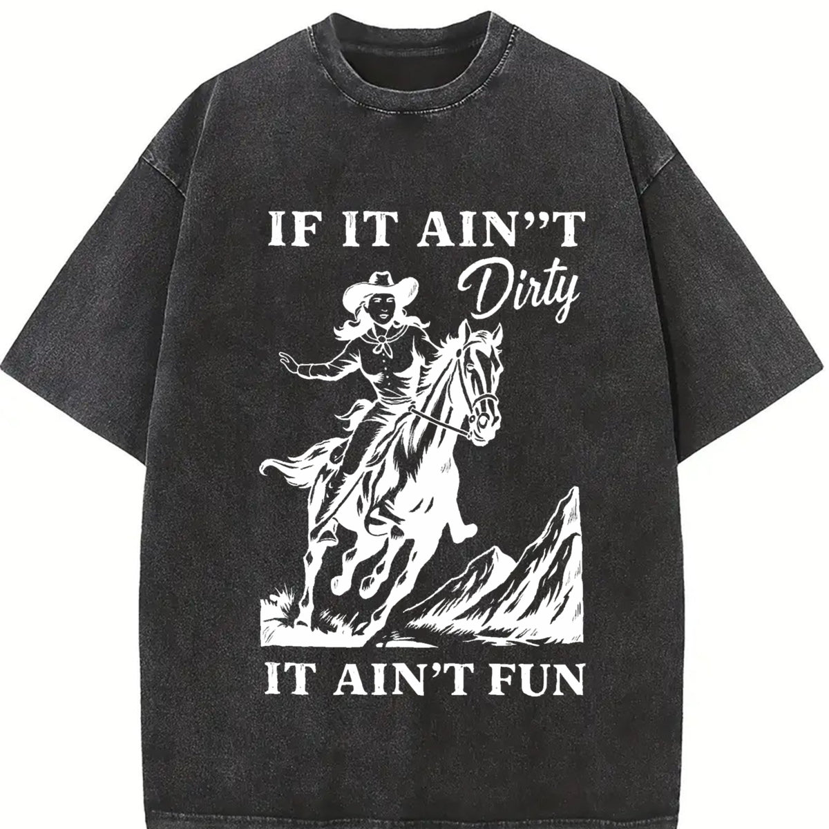 Western Cowgirl Vintage Washed T-Shirt - product view