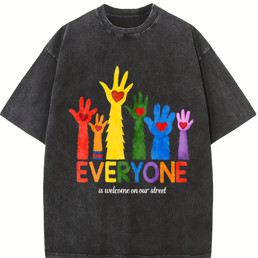 Everyone Is Welcome On Our Street Shirt, Pride Month Sublimation for T-shirts, Gift for Men and Woman