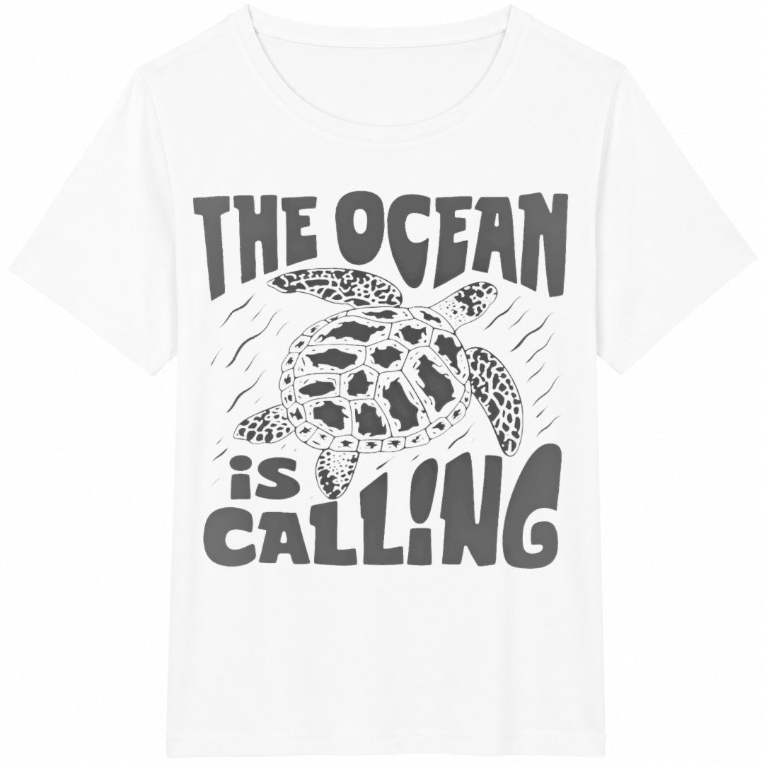 Summer Vacation Ocean Creature & Letter Cotton T-Shirt - product view