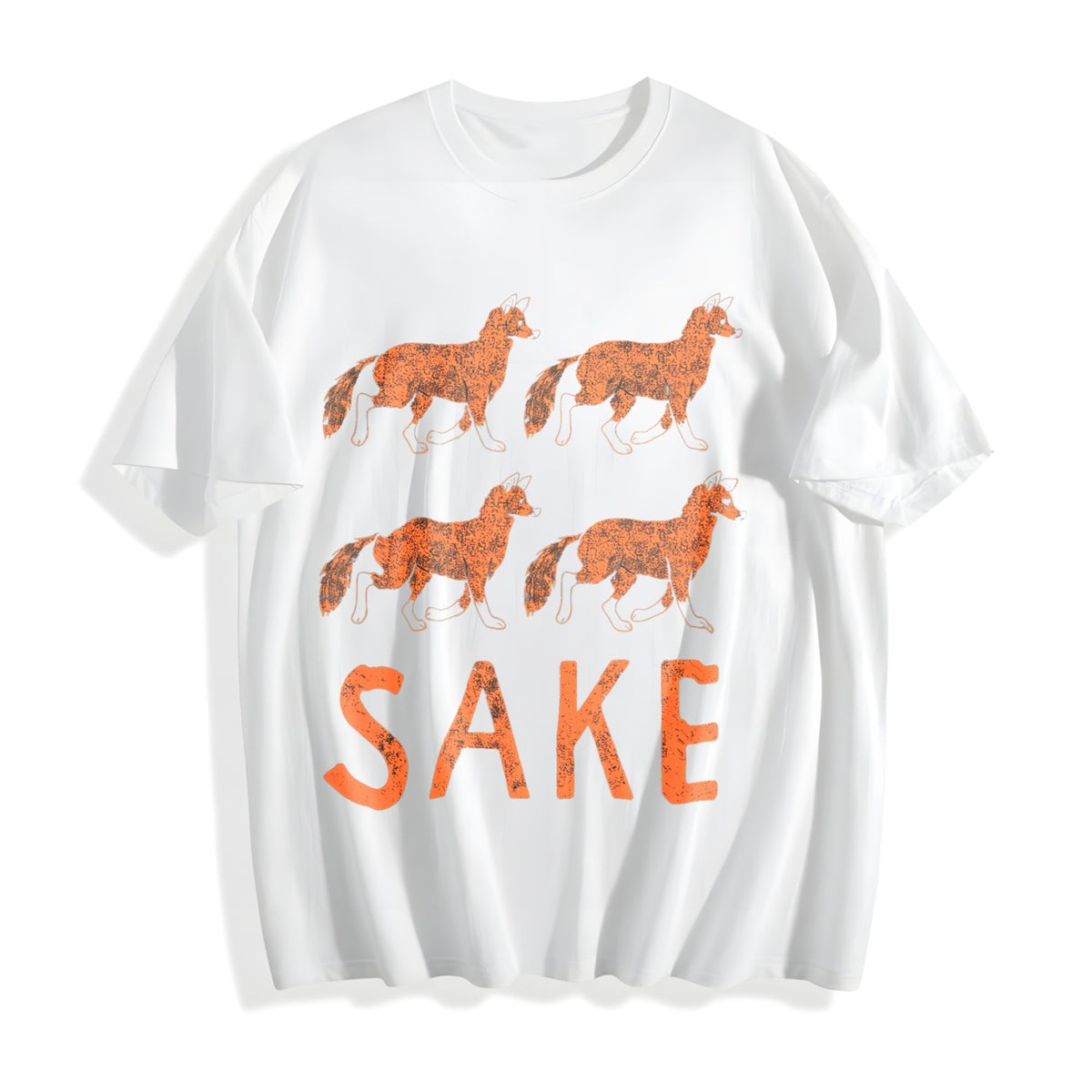 Four Fox Sake Funny Sarcastic Play On Words Text Novelty For Cotton T-Shirt - product view