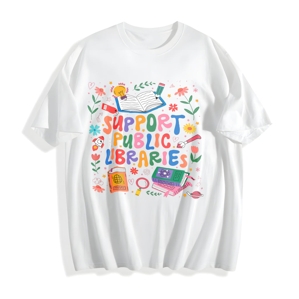 Support Public Libraries Cotton T-Shirt - product view