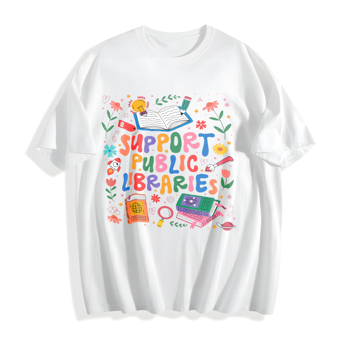 Support Public Libraries Cotton T-Shirt - product view