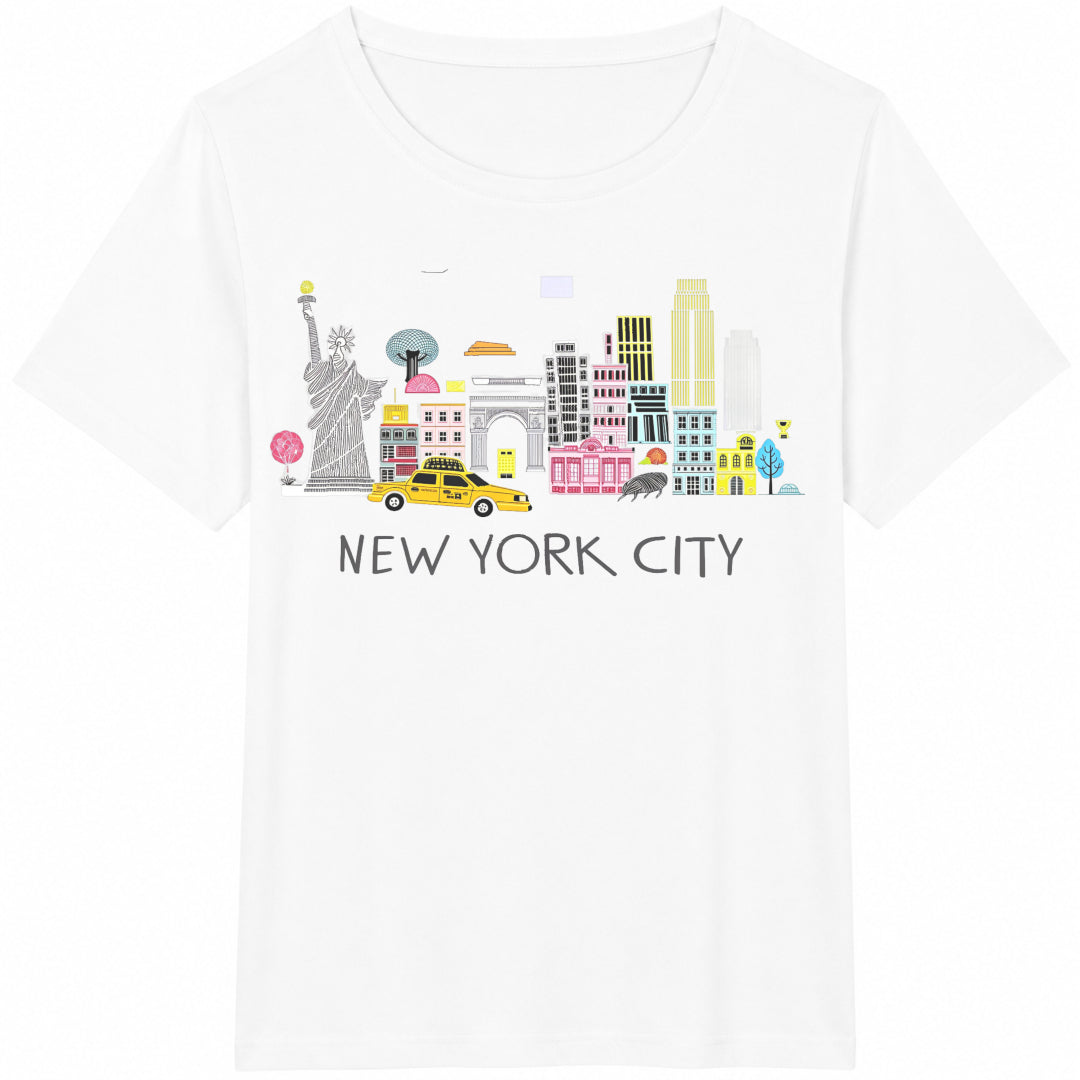 Spring For Funny New York City Cotton T-Shirt - product view
