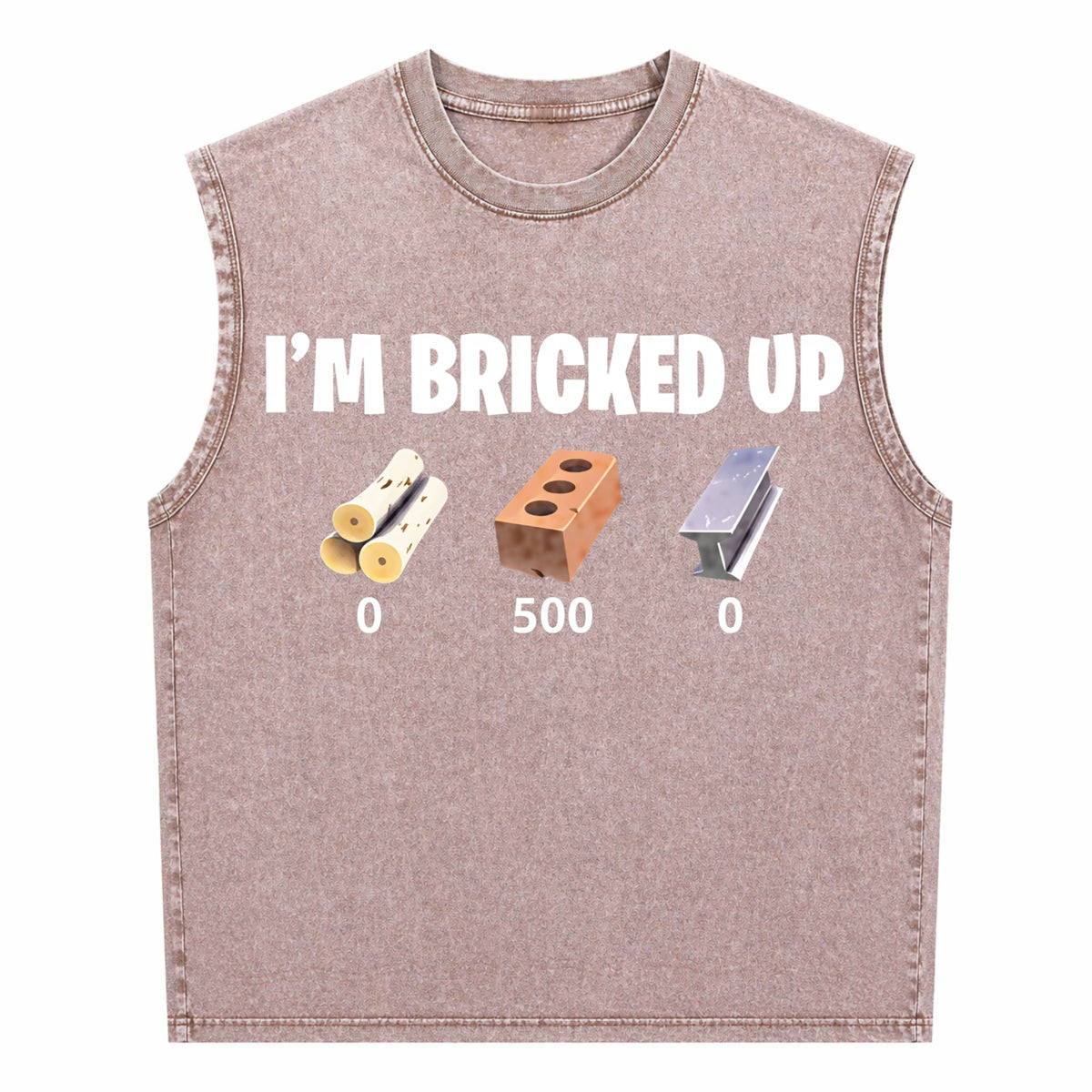 I'm Bricked Up Meme Men's Washed Tank Top - product view
