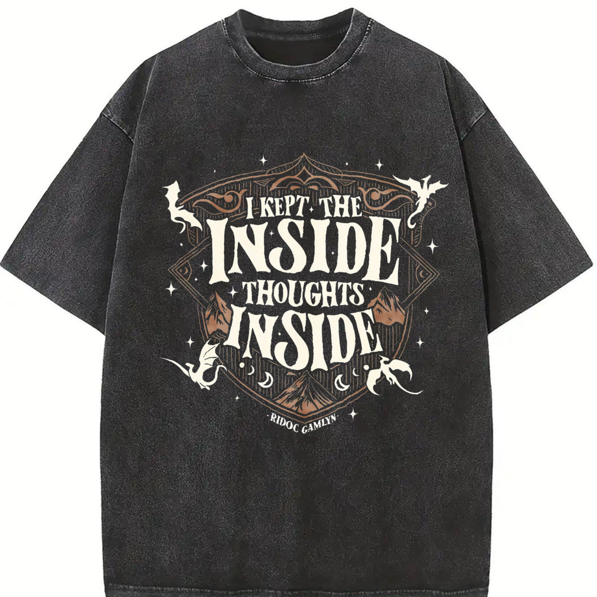 Ridoc Quest Squad Comfort Colors Shirt, I Kept The Inside Thoughts Inside Tee, Onyx Storm Fourth Wing Shirt For Fans, Bookish Gift