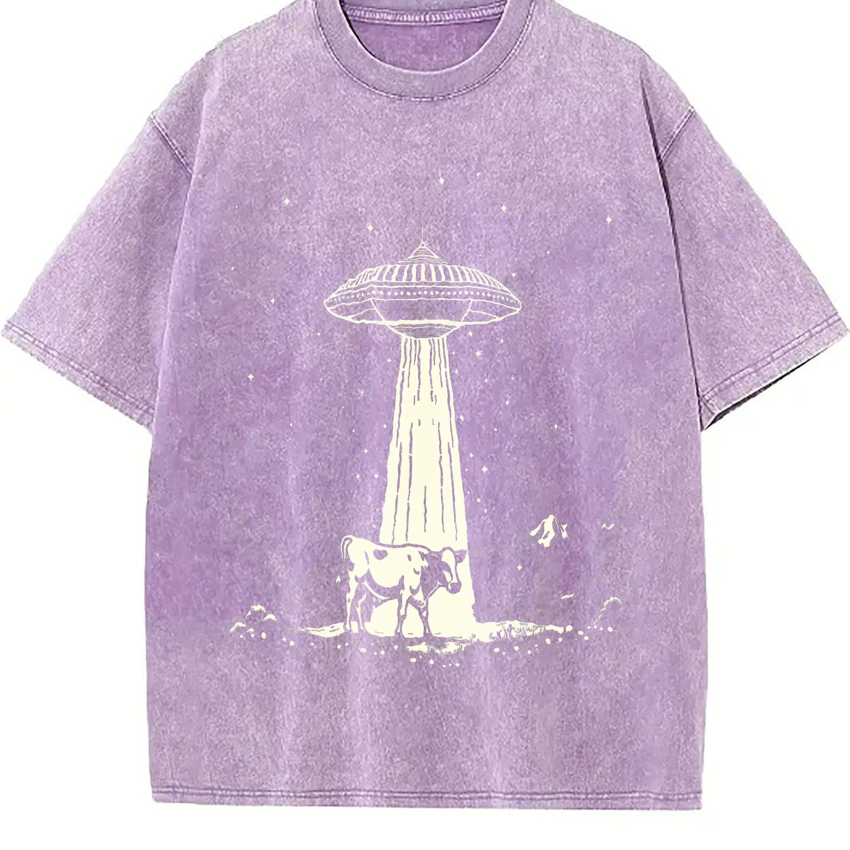 Cow And Western UFO 90s Vintage Washed T-Shirt - product view