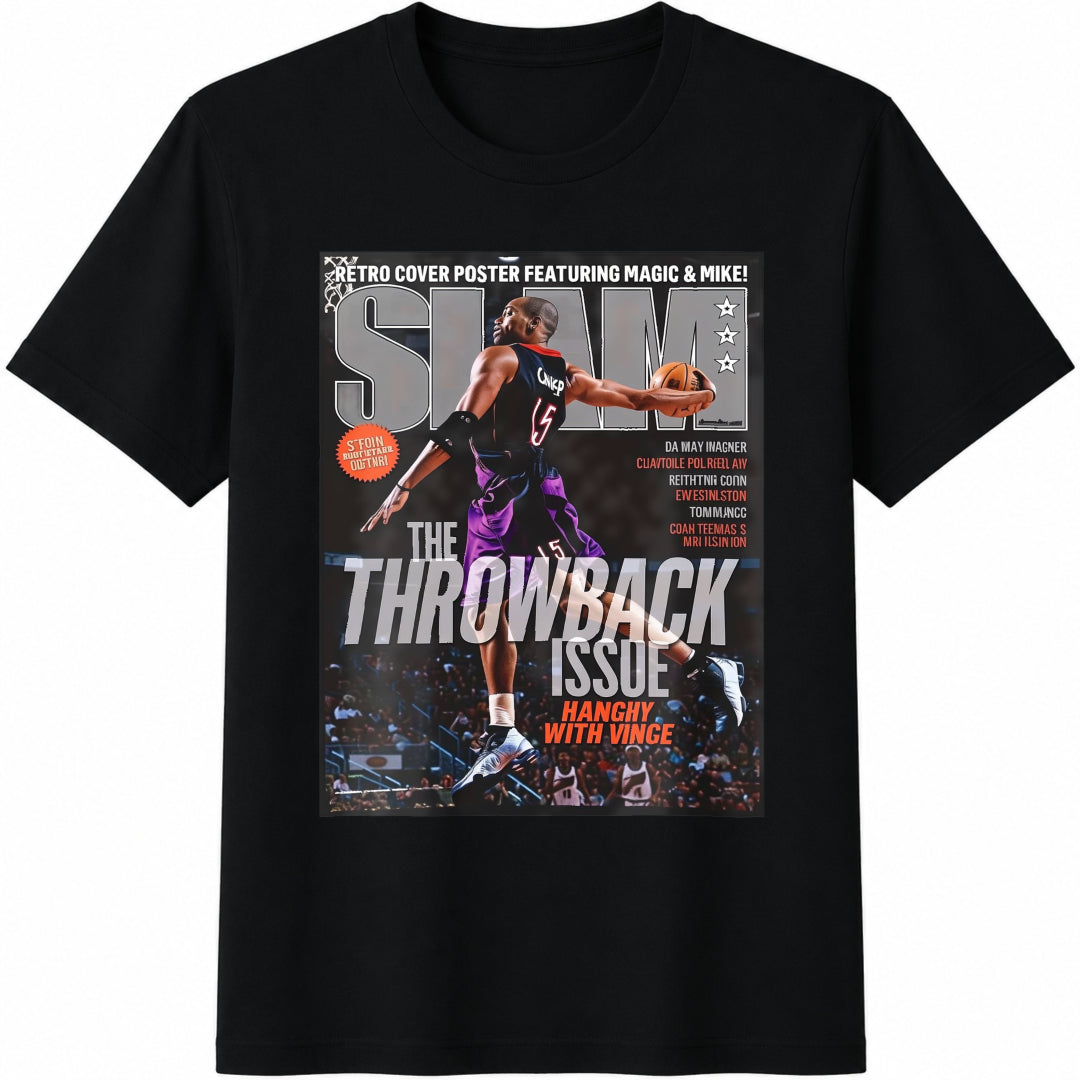 1990s Basketball Cotton T-Shirt - Black